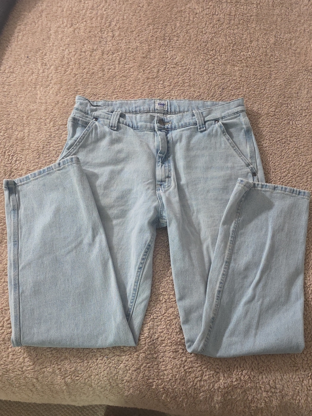Lee Jeans Mens Carpenter Pants Light Wash